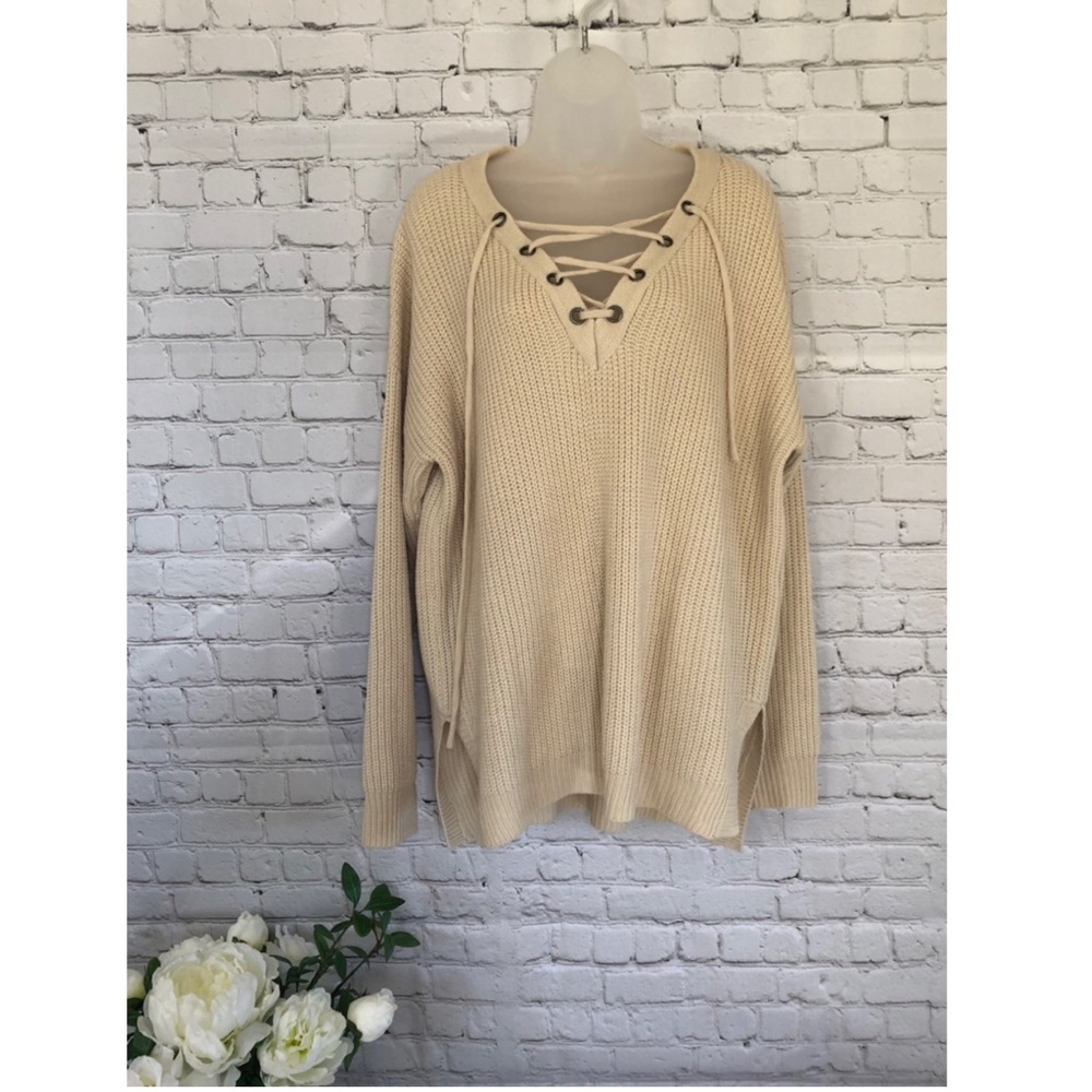 Beige Oversized Sweater